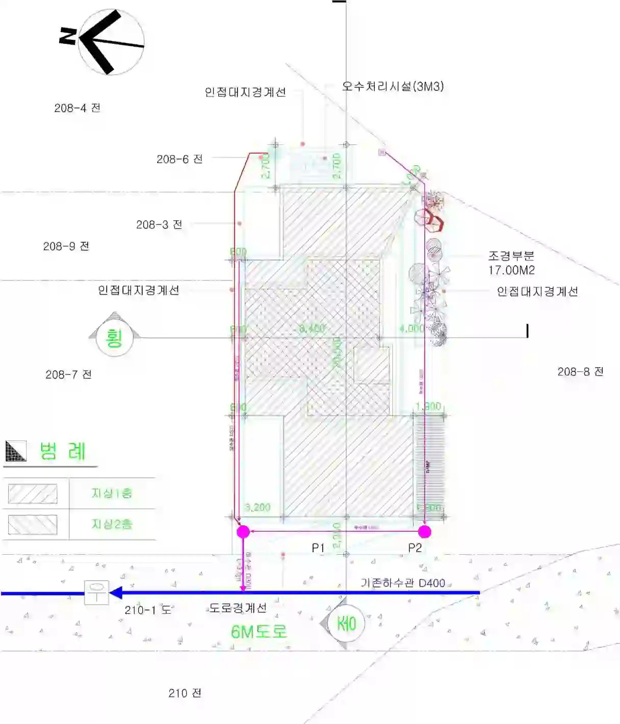 상야동 208-3 배치도 이미지